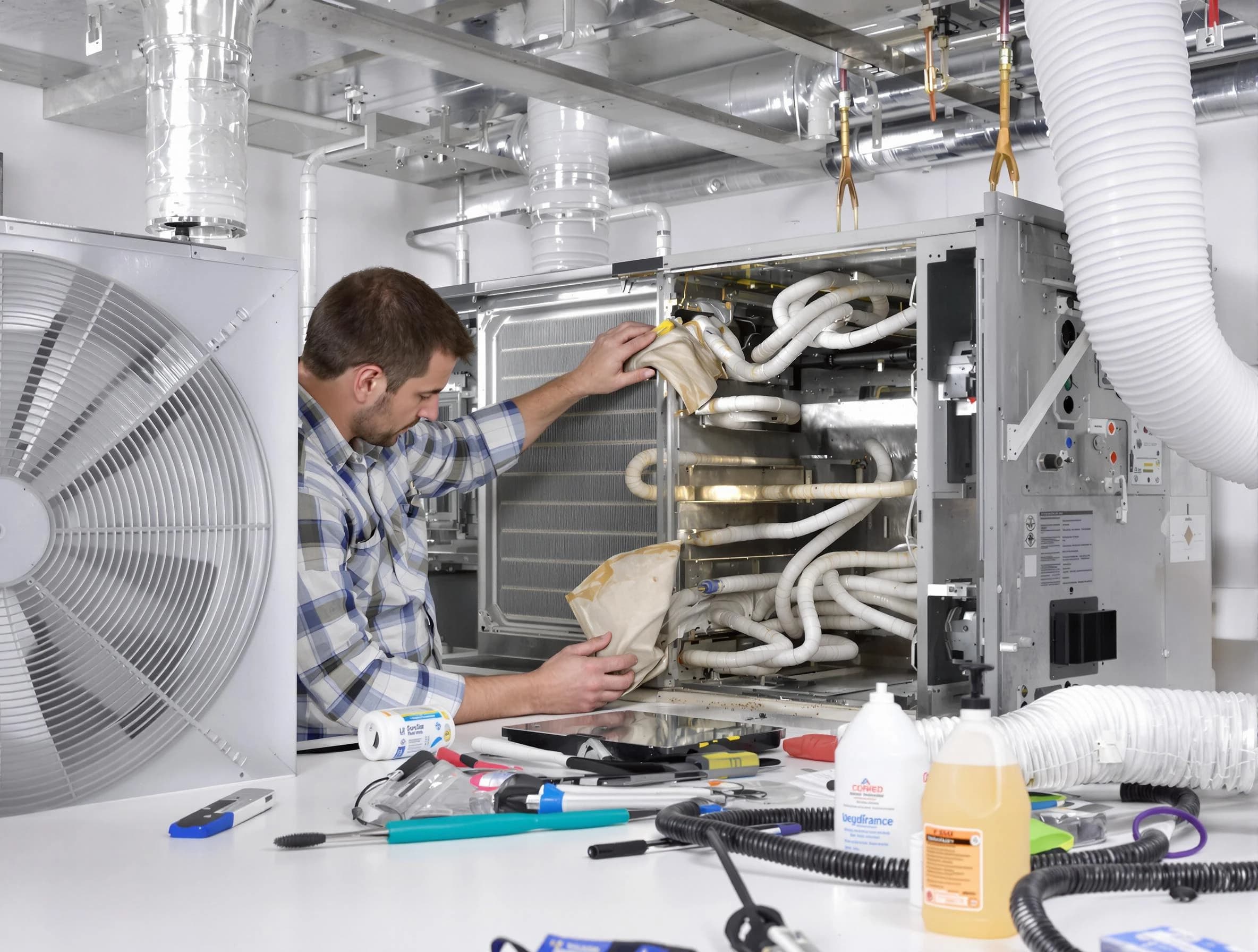 Broomfield Air Duct Cleaning specialist performing precision AC coil cleaning in Broomfield