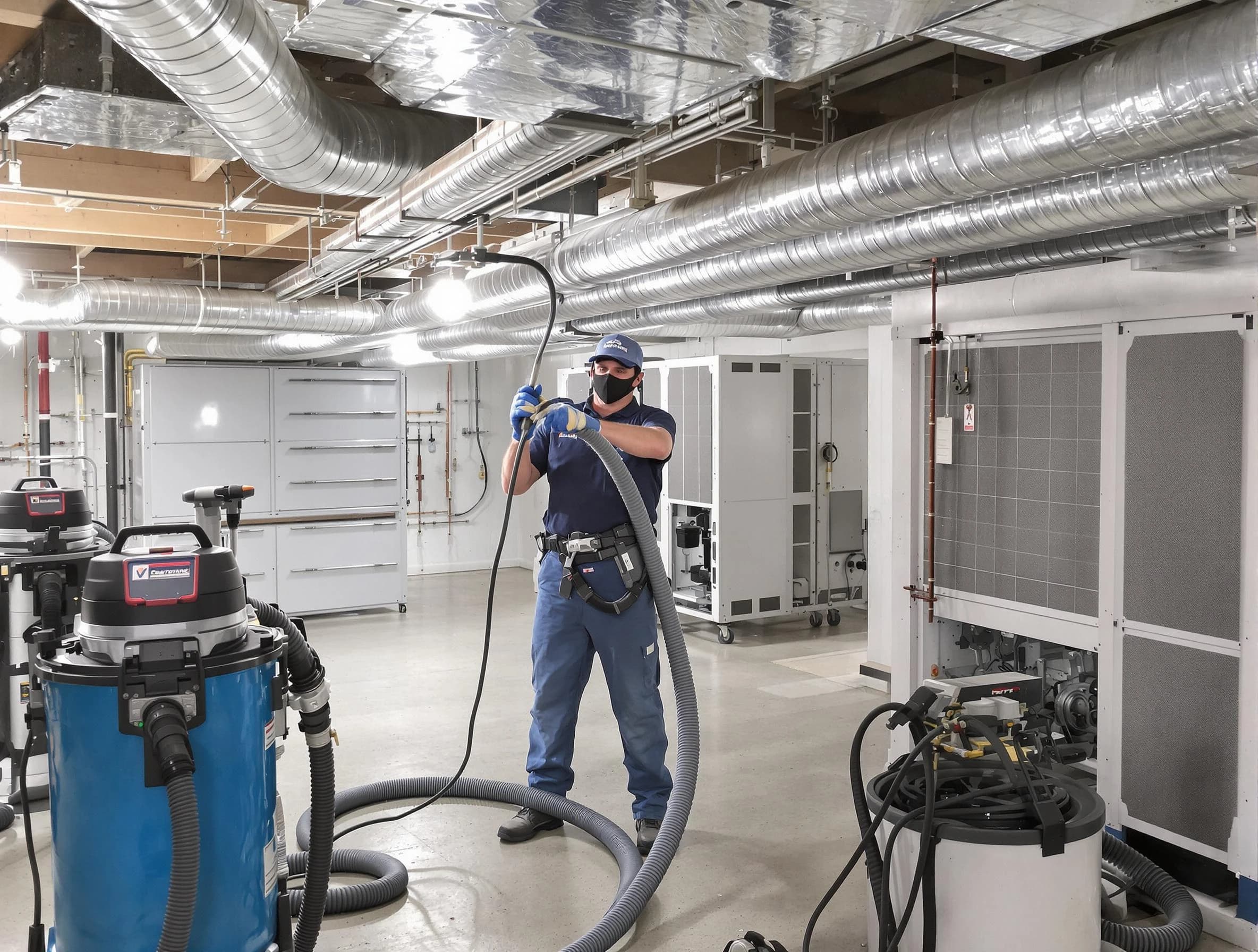 Broomfield Air Duct Cleaning specialist performing thorough central air duct cleaning for improved system efficiency in Broomfield