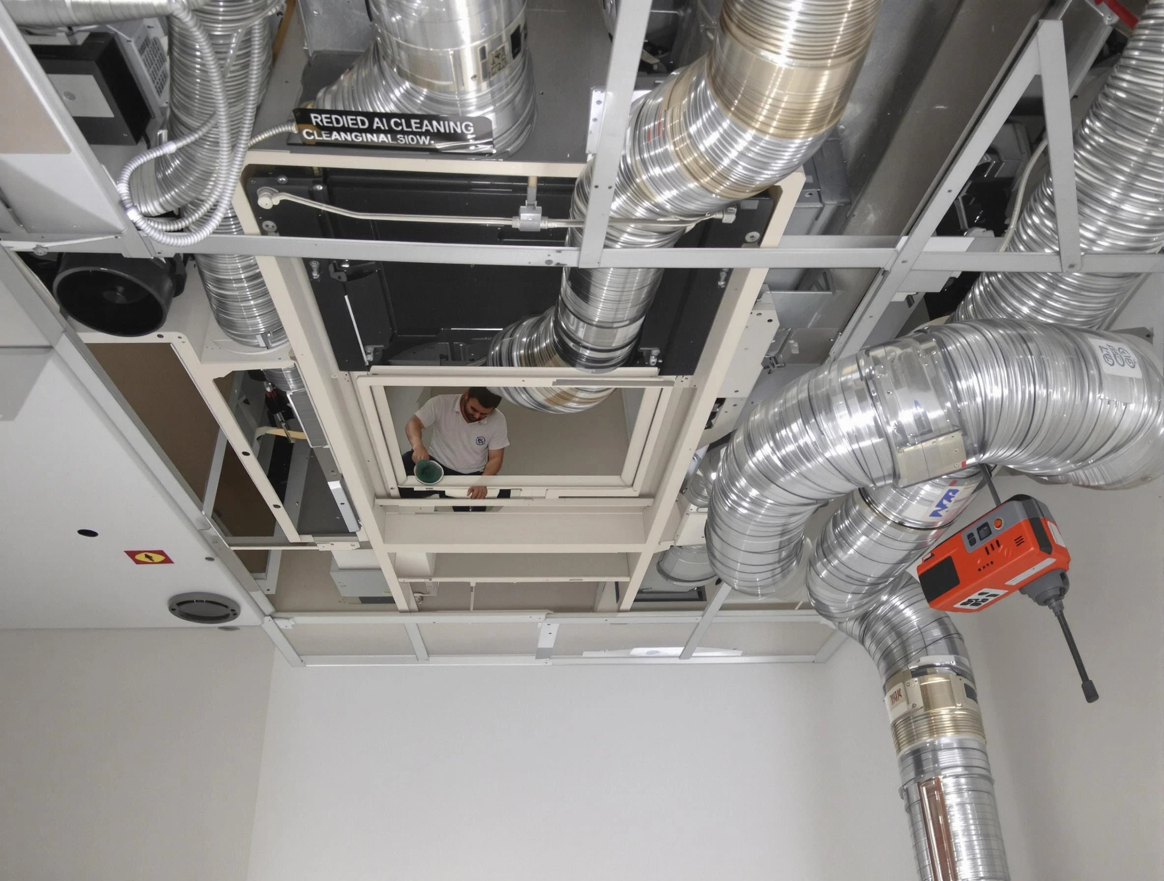 Broomfield Air Duct Cleaning technician performing detailed central duct system cleaning in Broomfield