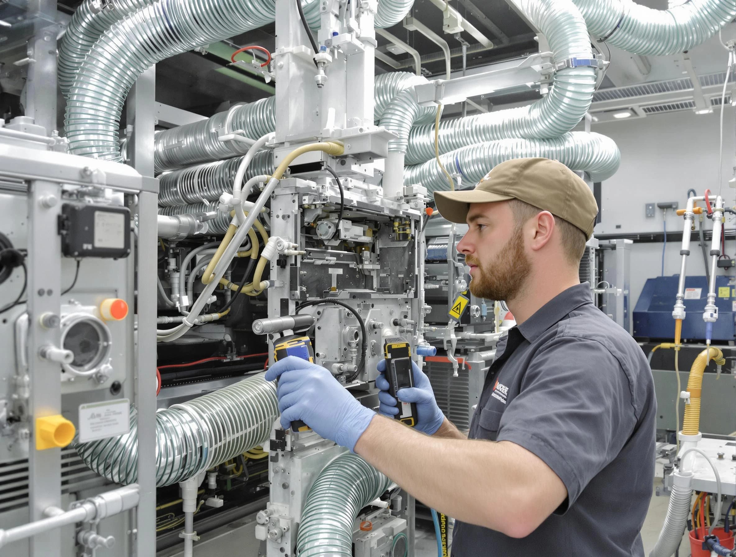 Broomfield Air Duct Cleaning technician performing precision commercial coil cleaning at a business facility in Broomfield
