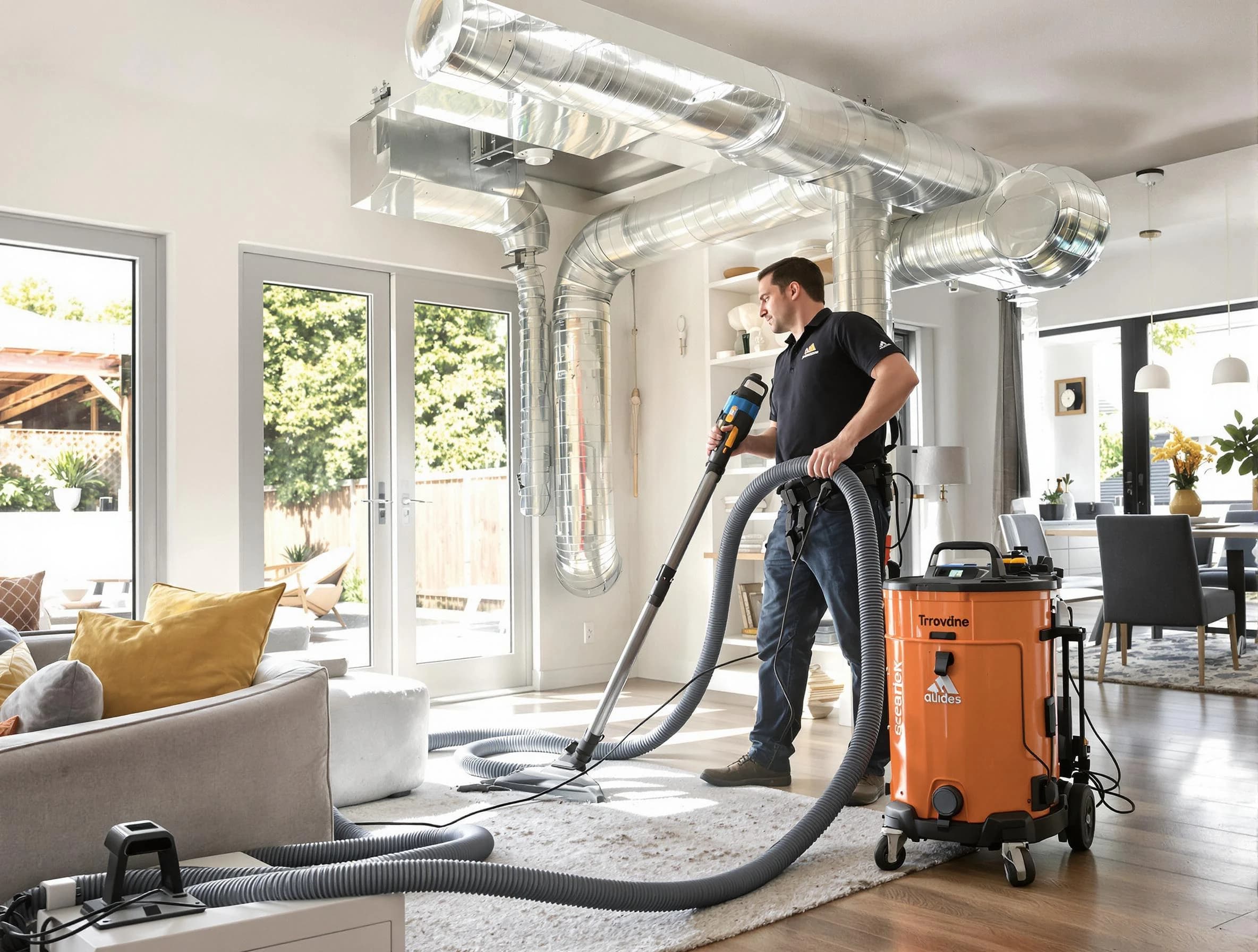 Broomfield Air Duct Cleaning specialist performing thorough residential duct cleaning using advanced equipment in Broomfield