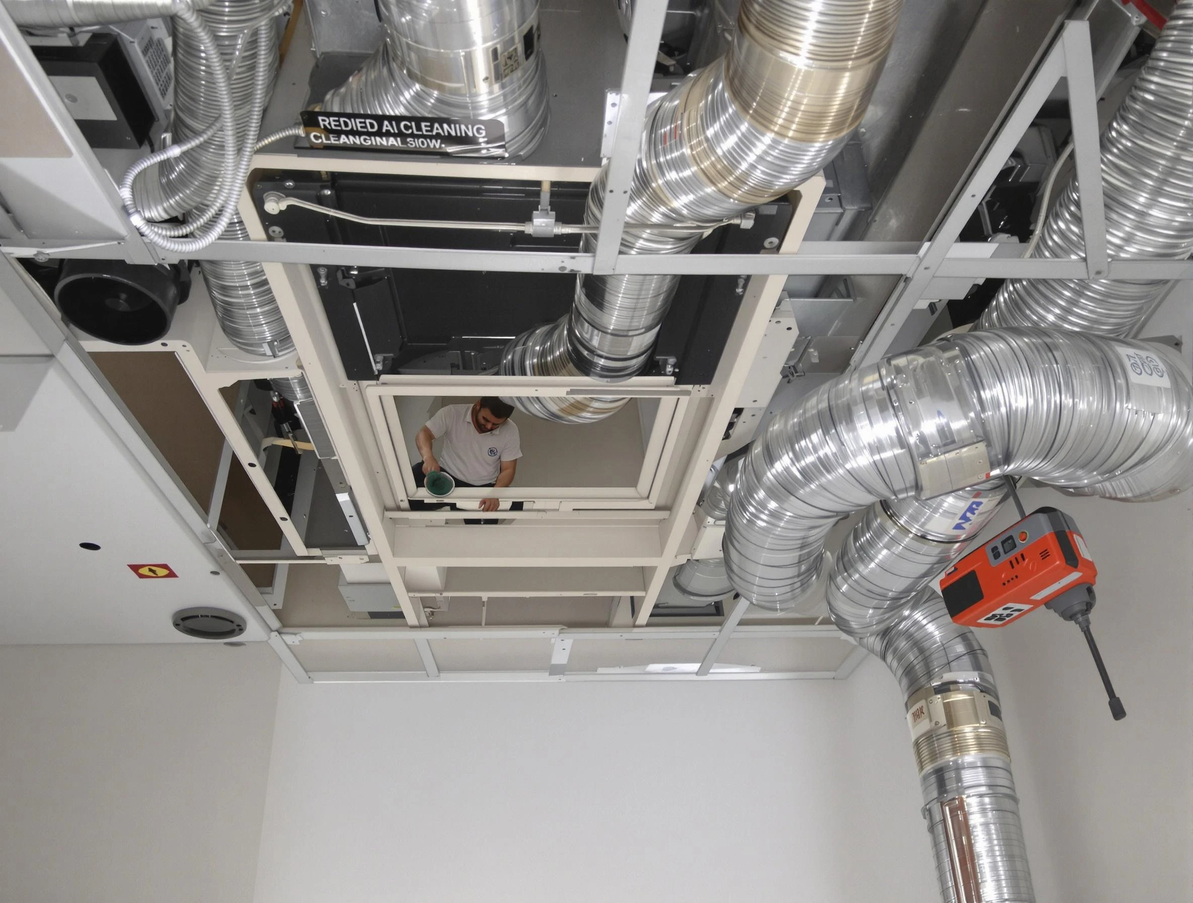 Broomfield Air Duct Cleaning technician performing detailed central duct system cleaning in Broomfield