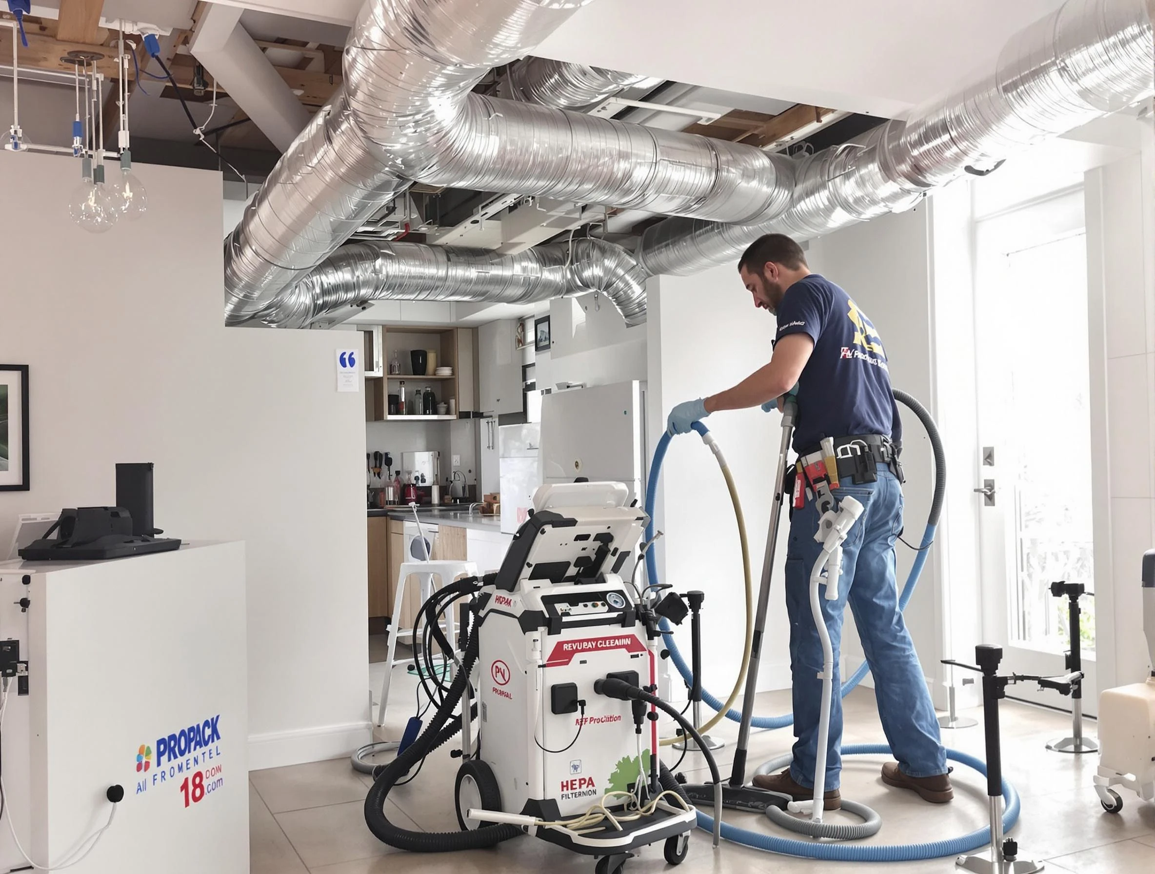 Broomfield Air Duct Cleaning technician performing advanced pure duct cleaning with specialized equipment in Broomfield